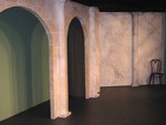 Half column with Faux Finish